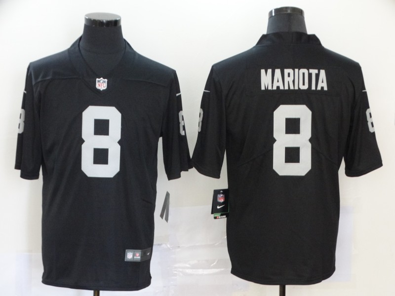 Men's Las Vegas Raiders Marcus Mariota #8 Black Jersey